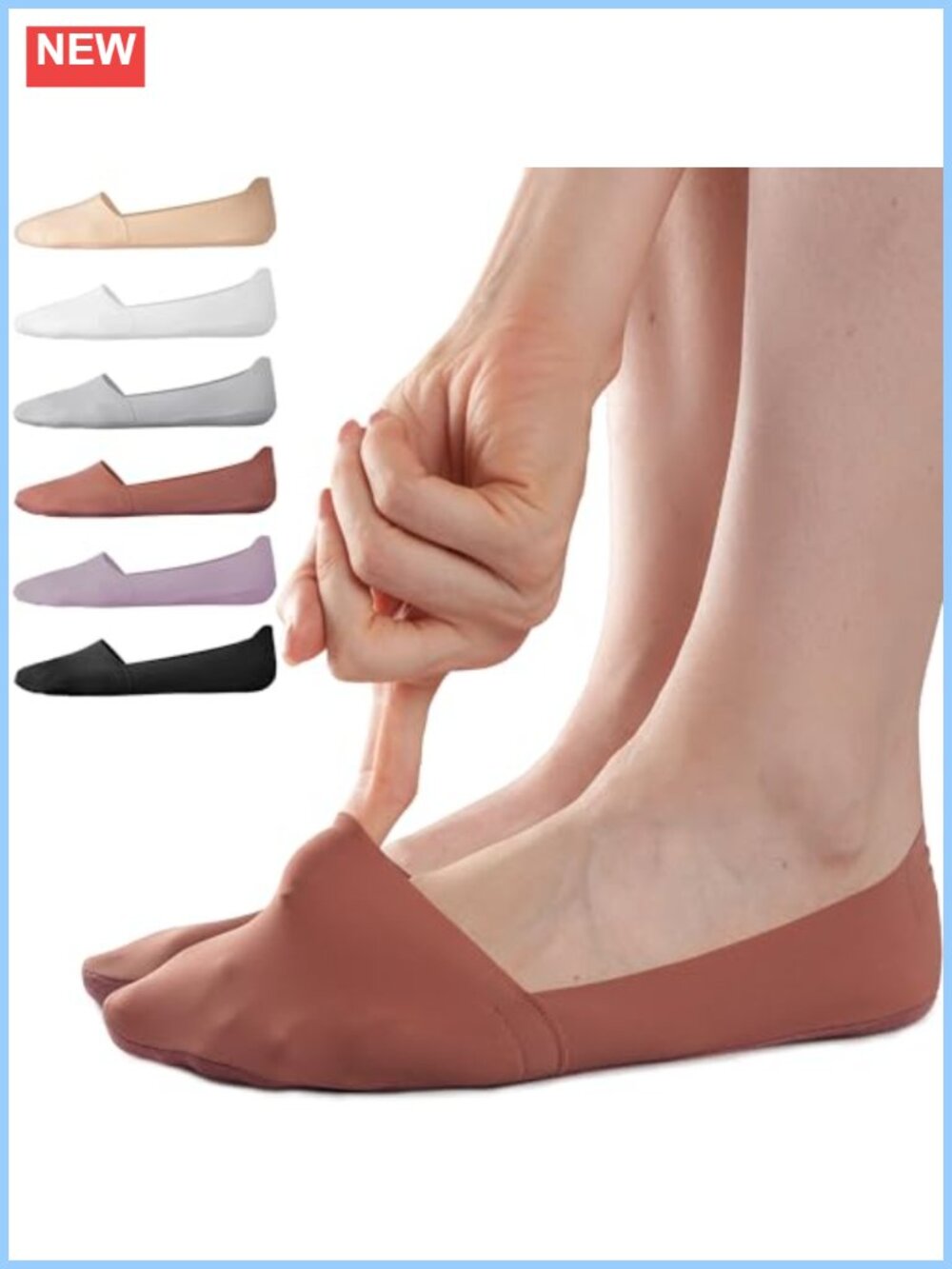 No Show Socks Women Non Slip Low Cut Invisible Liner 6 Pairs